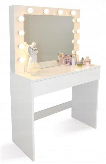 Makiažo/kosmetinis tualetinis staliukas su LED veidrodžiu, naujas modelis
