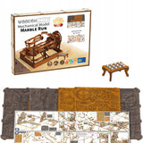 Rutulinis medinis mechaninis medžio masyvo bėgiais Marble Run 3D WOODEN.CITY