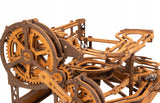 Rutulinis medinis mechaninis medžio masyvo bėgiais Marble Run 3D WOODEN.CITY