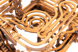 Rutulinis medinis mechaninis medžio masyvo bėgiais Marble Run 3D WOODEN.CITY