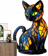 Vintažinis vitražinis kačių šviestuvas, naktinė lemputė, naktinė lemputė