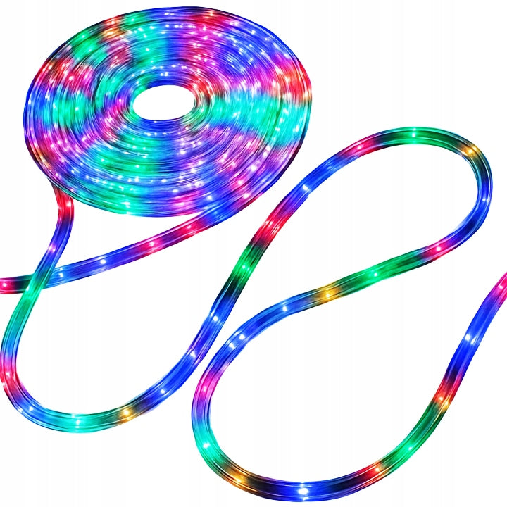 LED šviečianti žarna multikolorinė kalėdinė lauko namui 10m 8 FUNKCIJŲ