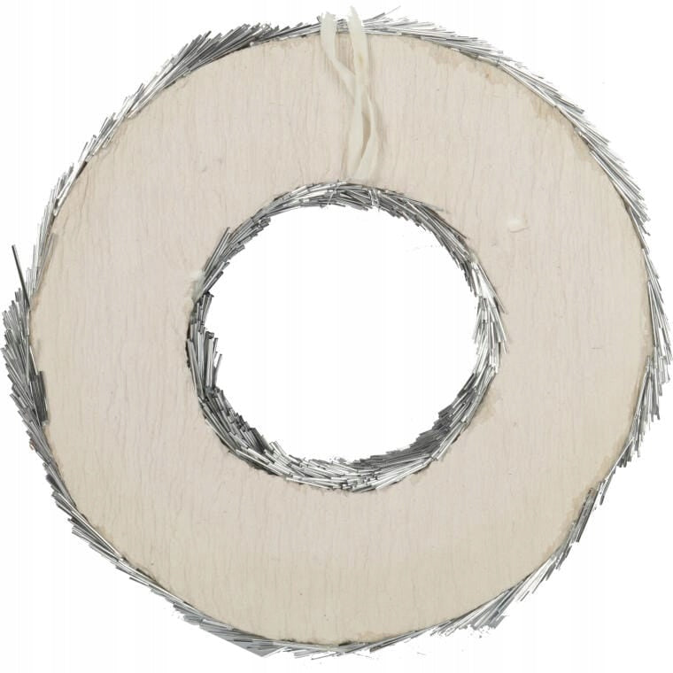 Dekoratyvinis Kalėdinis Vainikas Sidabrinis 30cm Papuošalas Dekoracija Šventės