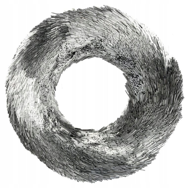 Dekoratyvinis Kalėdinis Vainikas Sidabrinis 30cm Papuošalas Dekoracija Šventės