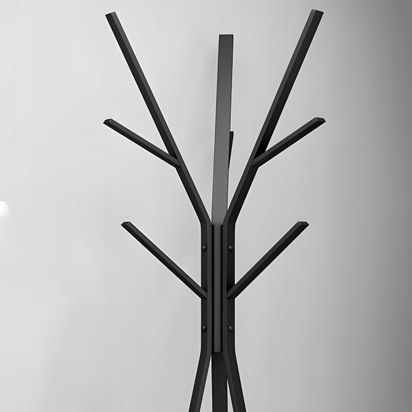 STOVĖJANTI METALINĖ JUODA LOFT STILIAUS 9 KABLIUKŲ 180 CM DRABUŽIŲ KABINIMO KROSNIS