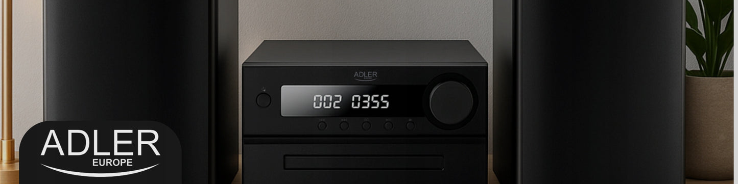 HI-FI Stereo sistema su Bluetooth CD MP3 USB FM radijas "Adler" AD 1917