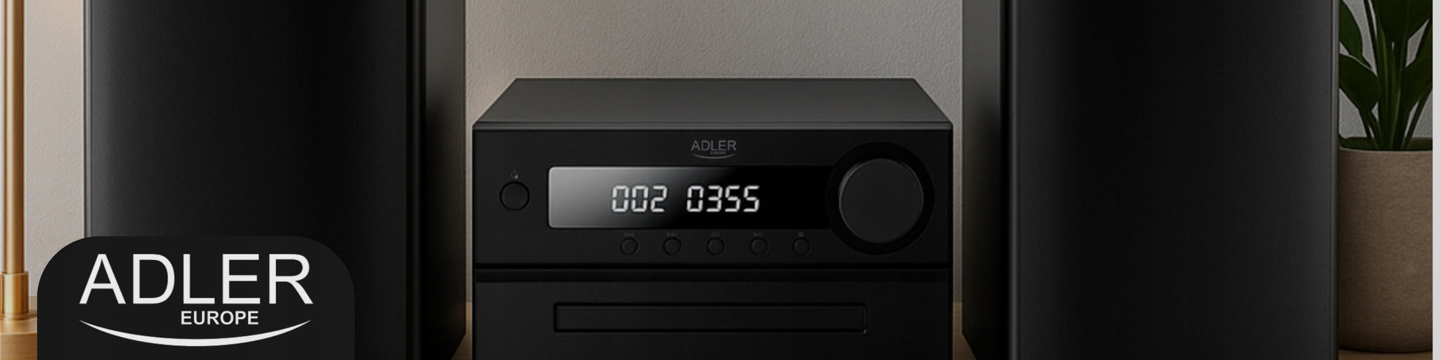 HI-FI Stereo sistema su Bluetooth CD MP3 USB FM radijas "Adler" AD 1917