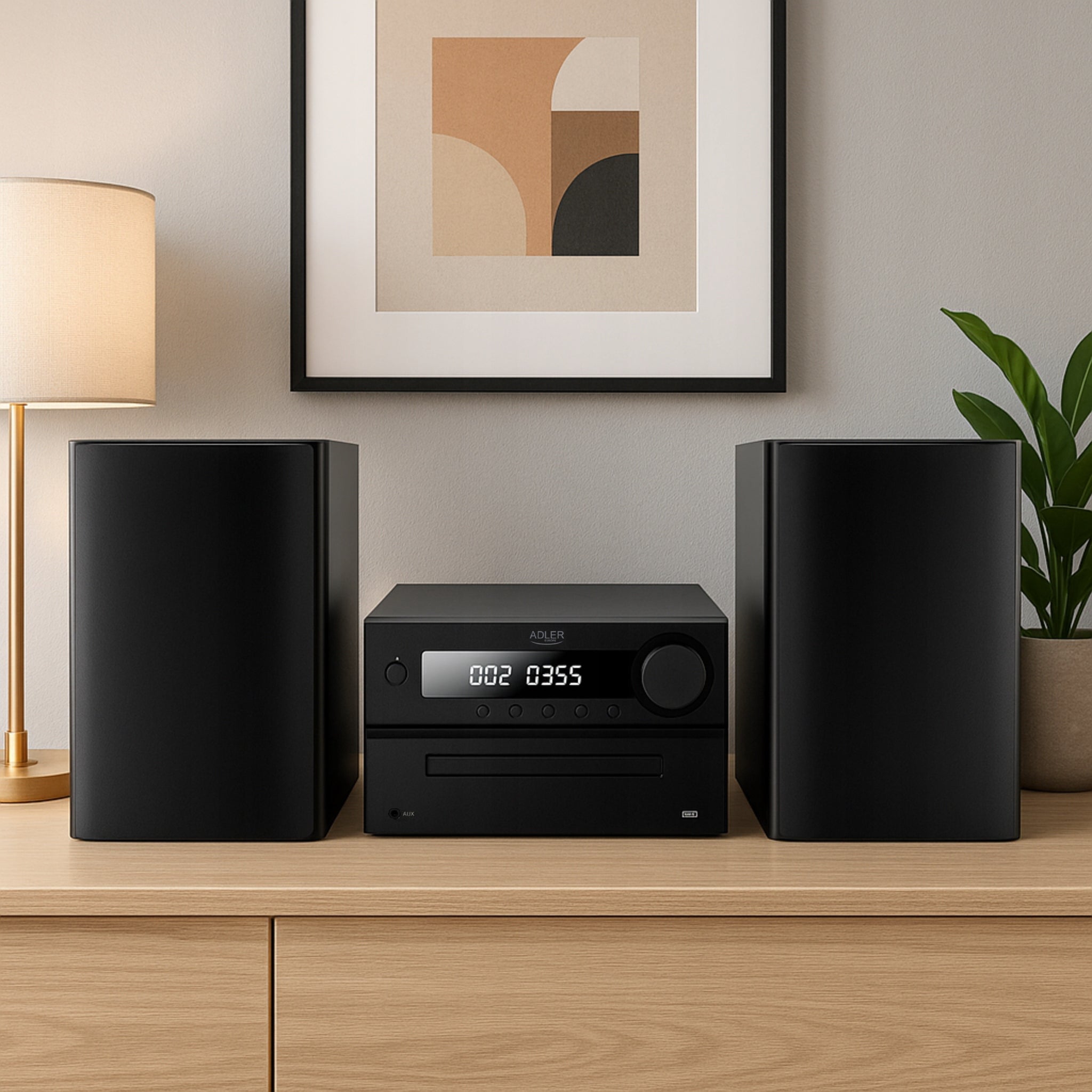 HI-FI Stereo sistema su Bluetooth CD MP3 USB FM radijas "Adler" AD 1917