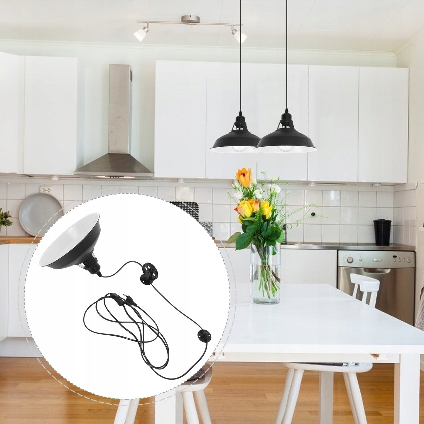 PAKABAMŲ ŠVIESTUVAI VIRTUVĖS INTERJERUI