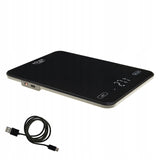 Elektroninės virtuvinės svarstyklės 10kg LED USB įkrovimas juodos