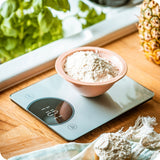 Elektroninės virtuvinės svarstyklės 10kg LED sidabrinės