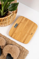 Vonios svarstyklės Bambukinės Elektroninės Stiklinės Tikslios iki 150 kg Adler