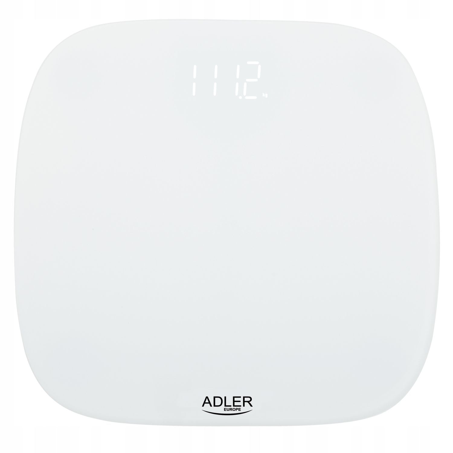 Elektroninės stiklinės vonios svarstyklės, tikslumo iki 180kg, grynos baltos spalvos, LED