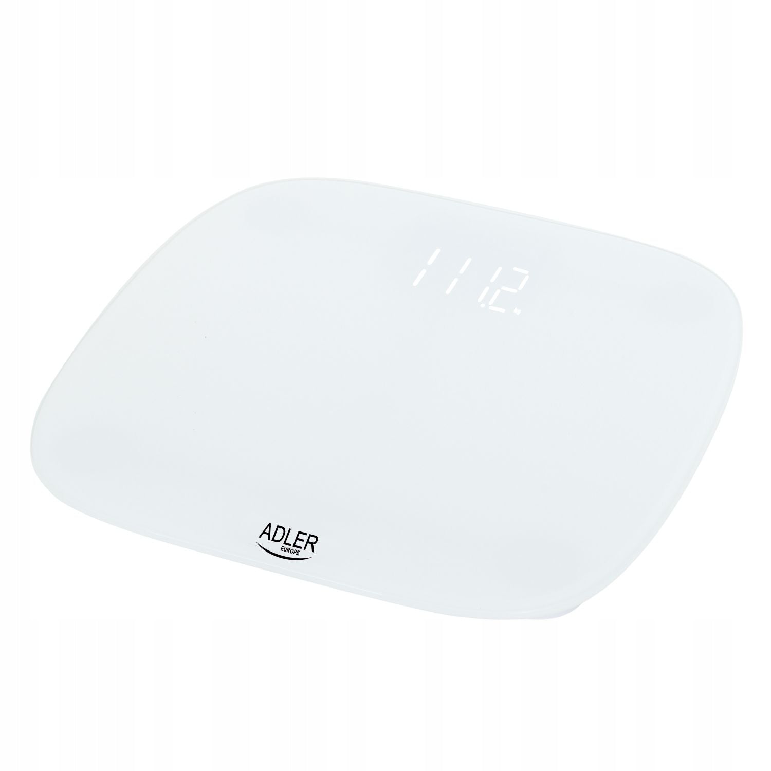 Elektroninės stiklinės vonios svarstyklės, tikslumo iki 180kg, grynos baltos spalvos, LED