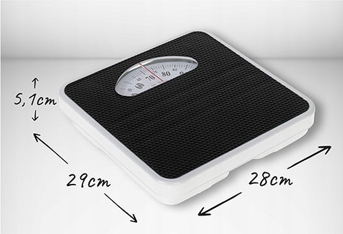 Juodos mechaninės analoginės vonios svarstyklės 136 kg