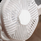 Mini stalo ventiliatorius, akumuliatorinis, su spaustuku, 3 greičių, LED, namams ir sodui