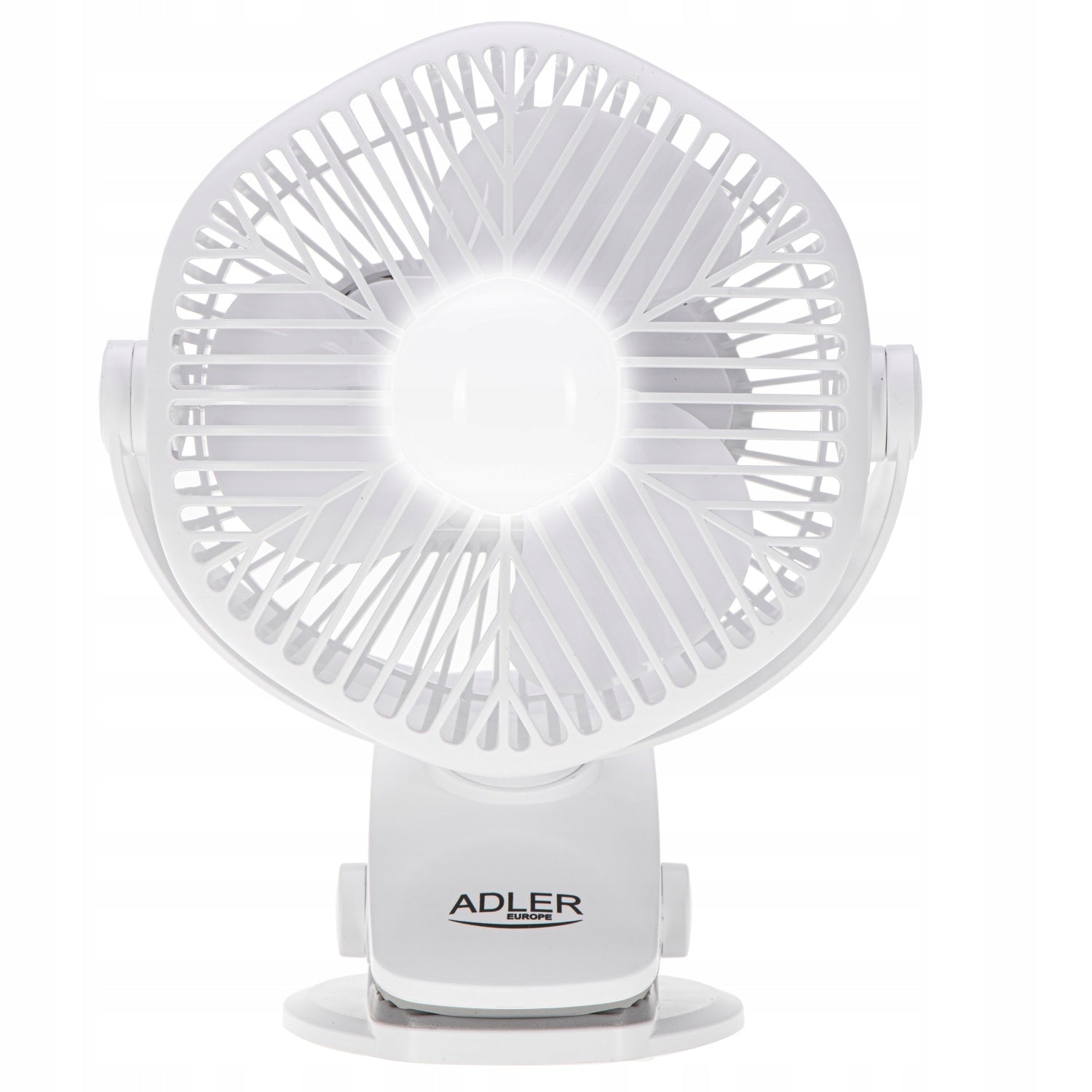 Mini stalo ventiliatorius, akumuliatorinis, su spaustuku, 3 greičių, LED, namams ir sodui