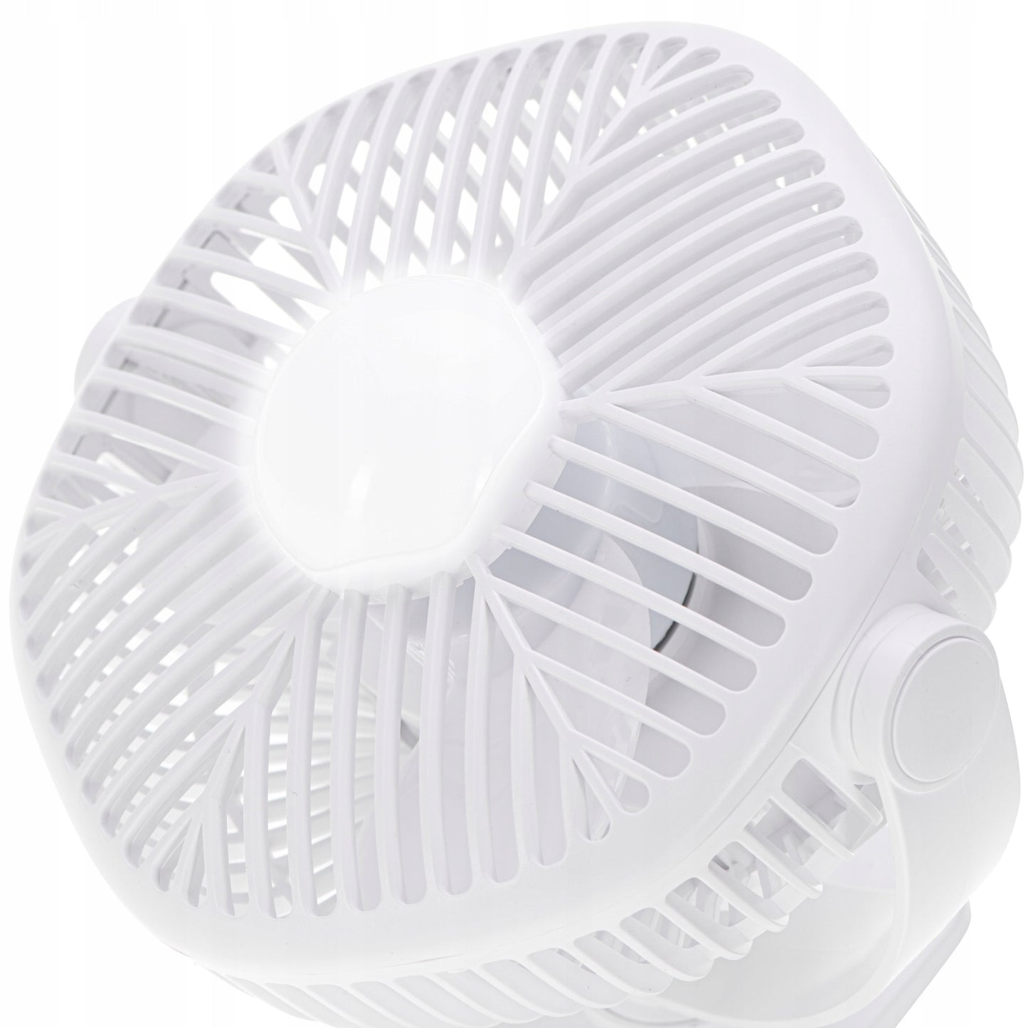 Mini stalo ventiliatorius, akumuliatorinis, su spaustuku, 3 greičių, LED, namams ir sodui