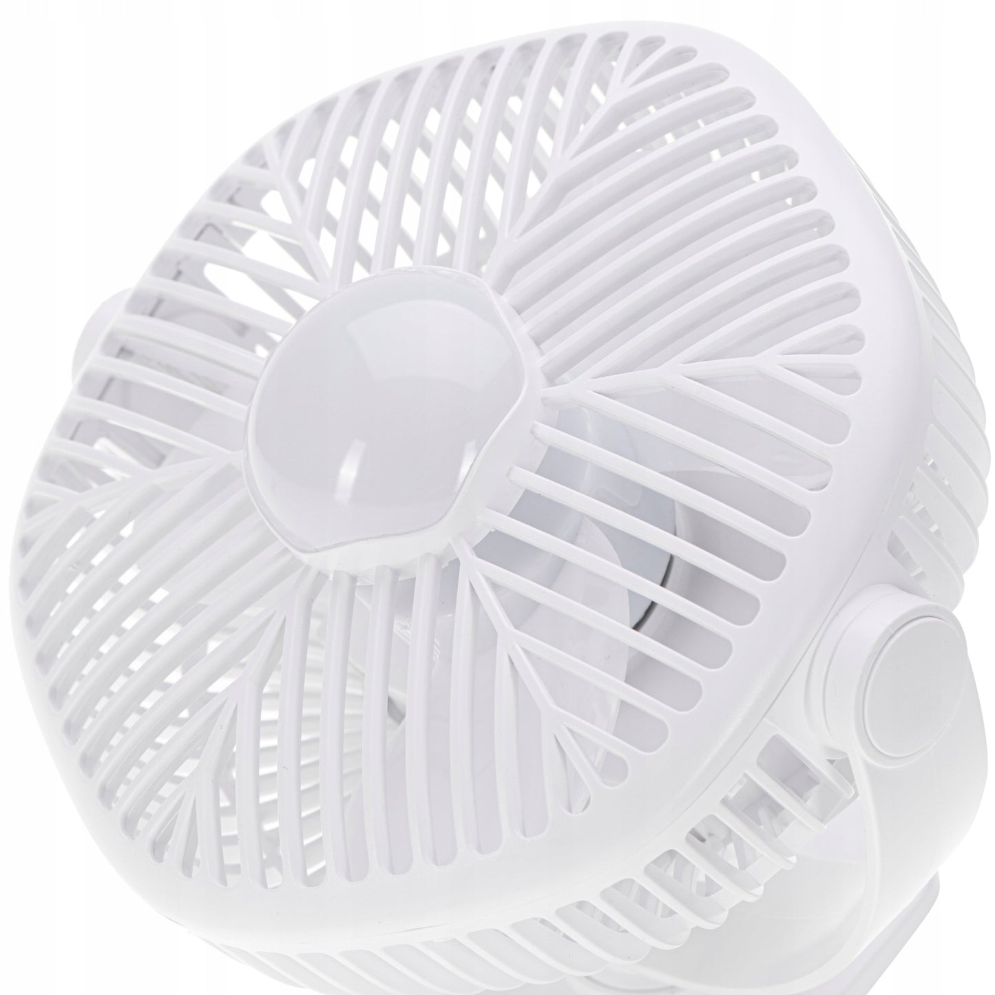 Mini stalo ventiliatorius, akumuliatorinis, su spaustuku, 3 greičių, LED, namams ir sodui