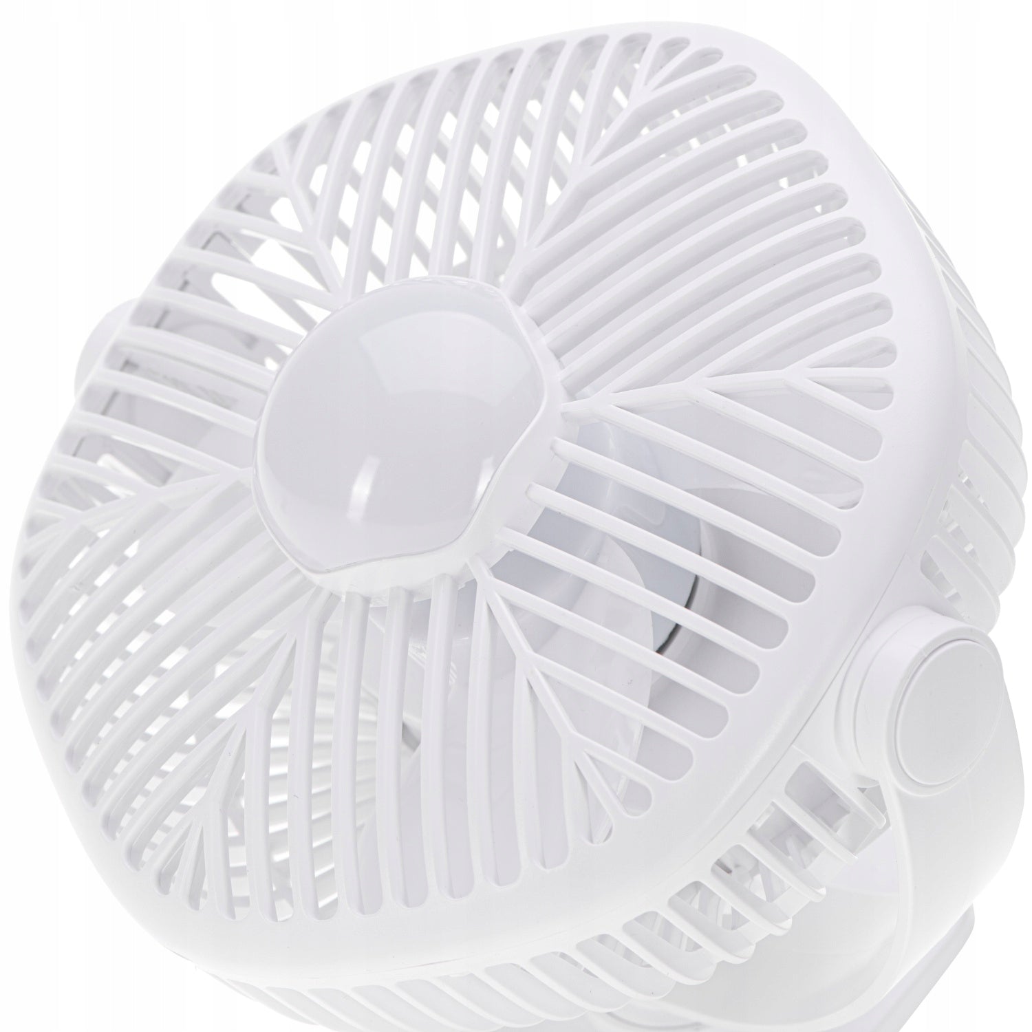 Mini stalo ventiliatorius, akumuliatorinis, su spaustuku, 3 greičių, LED, namams ir sodui