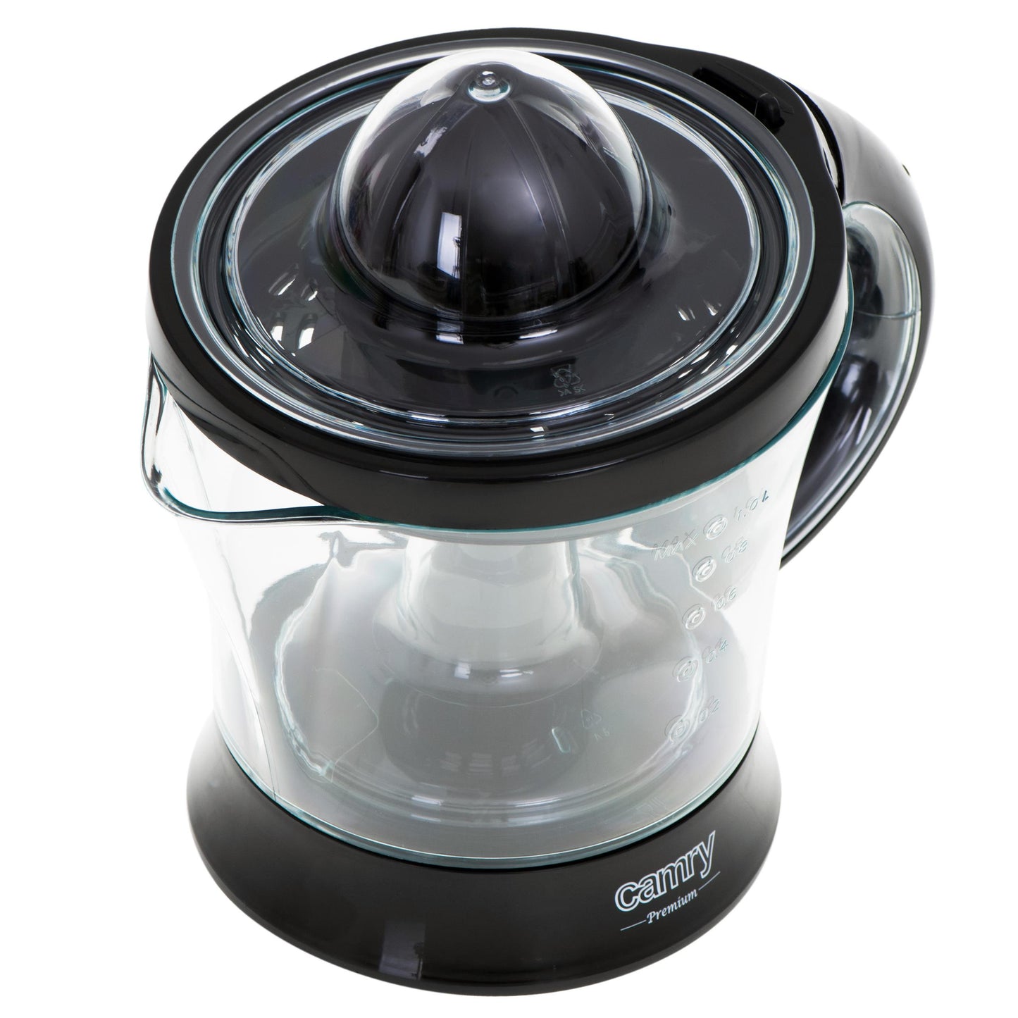 Elektrinė citrusinių vaisių sulčiaspaudė virtuvei, 60W, dvikryptė, 2 kūgiai, 1L talpa