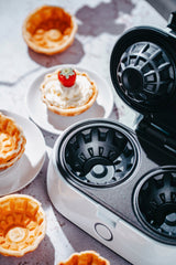 Vaflių dubenėlių kepimo aparatas 1400W – saldžios ir sūrios tartaletės, desertai