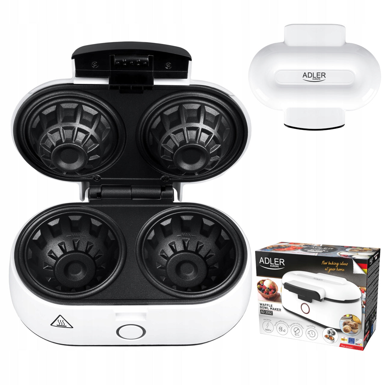 Vaflių dubenėlių kepimo aparatas 1400W – saldžios ir sūrios tartaletės, desertai