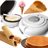 Vaflinė ragučių, vamzdelių, dubenėlių, nepridegančios plokštelės, galinga 1500W