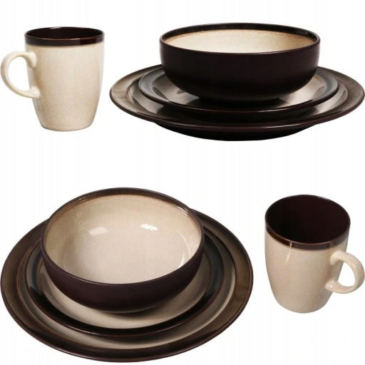 Stalo serviravimo rinkinys pietų servizas lėkštės dubuo puodelis Goliat