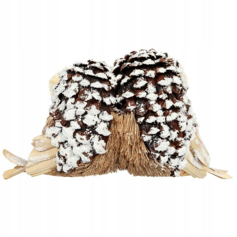 Kalėdinė pakabukas medinės pelėdos su dekoracija 24 cm Kalėdinė puošmena