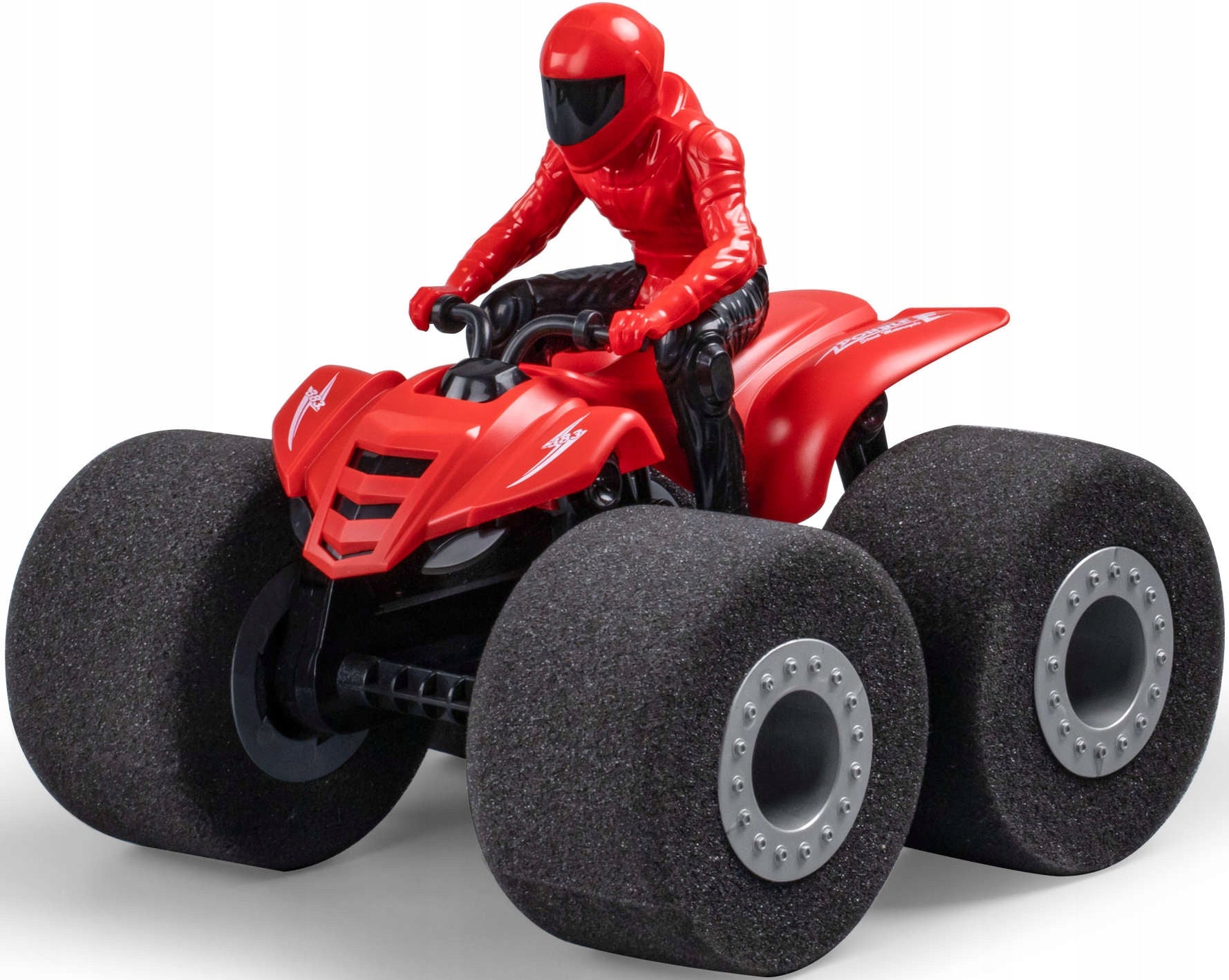 NUOTOLINIU BŪDU VALDOMAS MOTOCIKLAS, MOTORAS, AKROBATINIS QUAD RC SU DIDELĖMIS PUTŲ GUMOS RATUKAIS