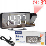 ELEKTRONINIS SKAITMENINIS ŽADINTUVAS SU LED PROJEKTORIUMI VEIDRODIS TERMINOMĖTRIS