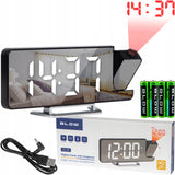 ELEKTRONINIS SKAITMENINIS ŽADINTUVAS SU LED PROJEKTORIUMI VEIDRODIS TERMINOMĖTRIS