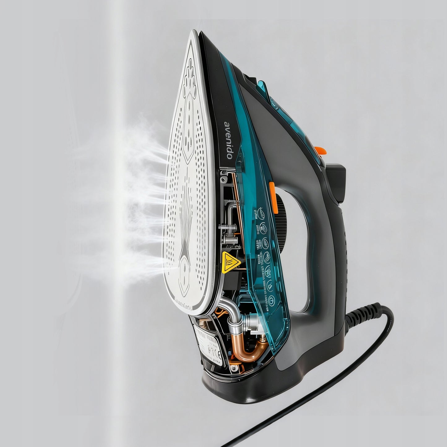 Rankinis garų lygintuvas, galingas 3000W, Strażak, vertikalus lyginimas, ANTI-CALC