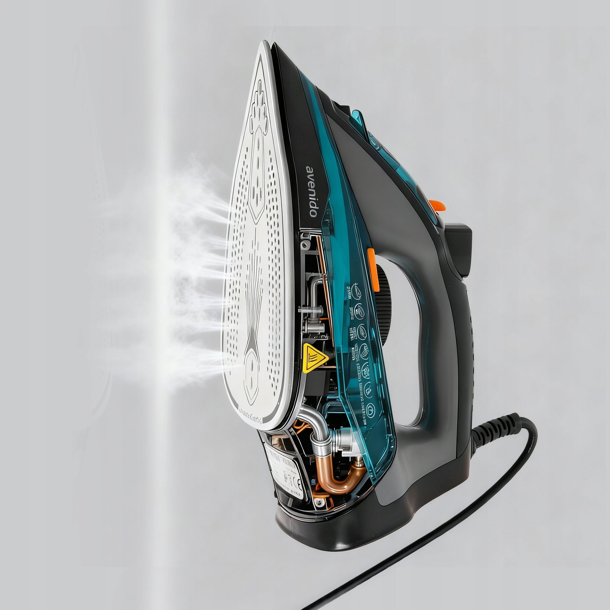 Rankinis garų lygintuvas, galingas 3000W, Strażak, vertikalus lyginimas, ANTI-CALC