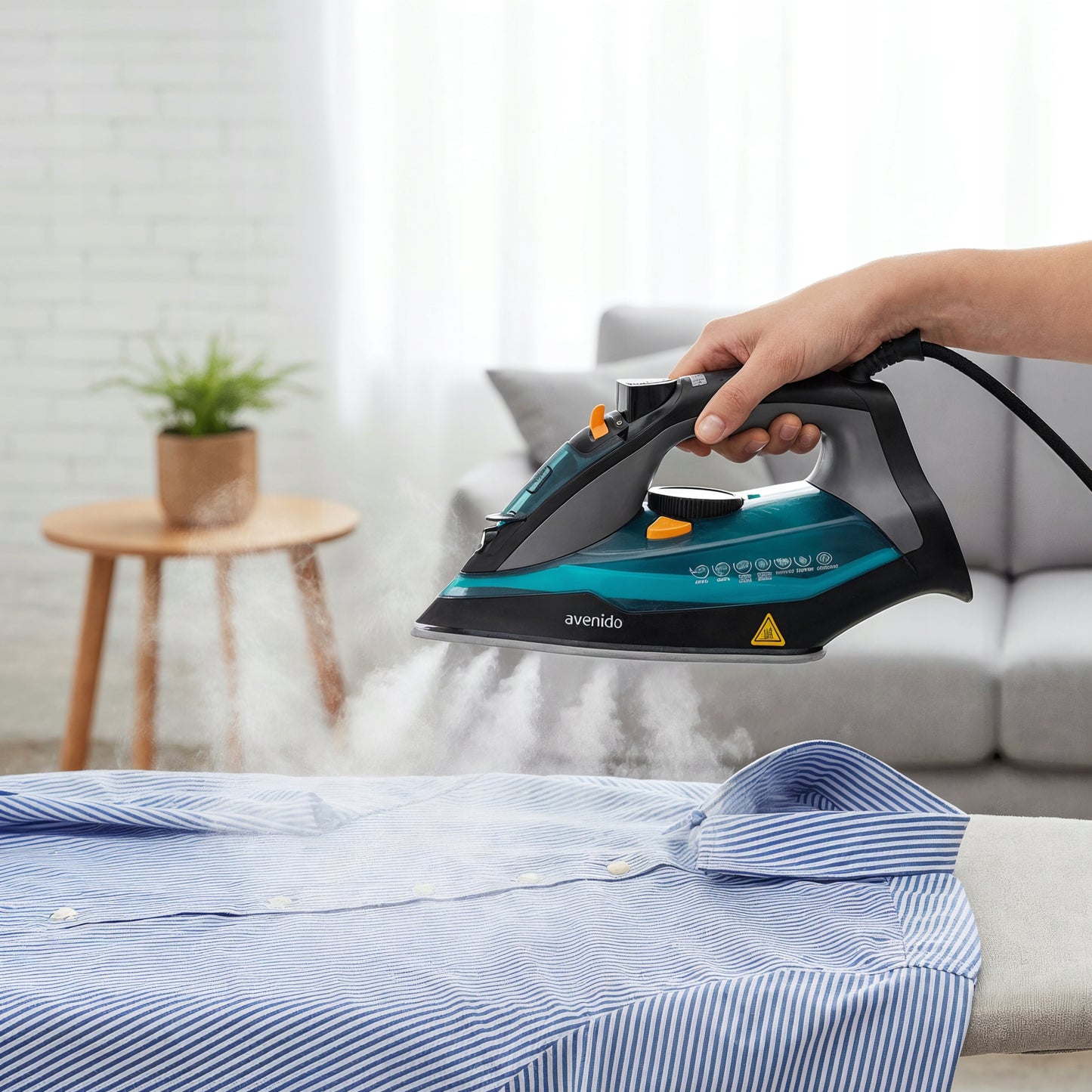 Rankinis garų lygintuvas, galingas 3000W, Strażak, vertikalus lyginimas, ANTI-CALC