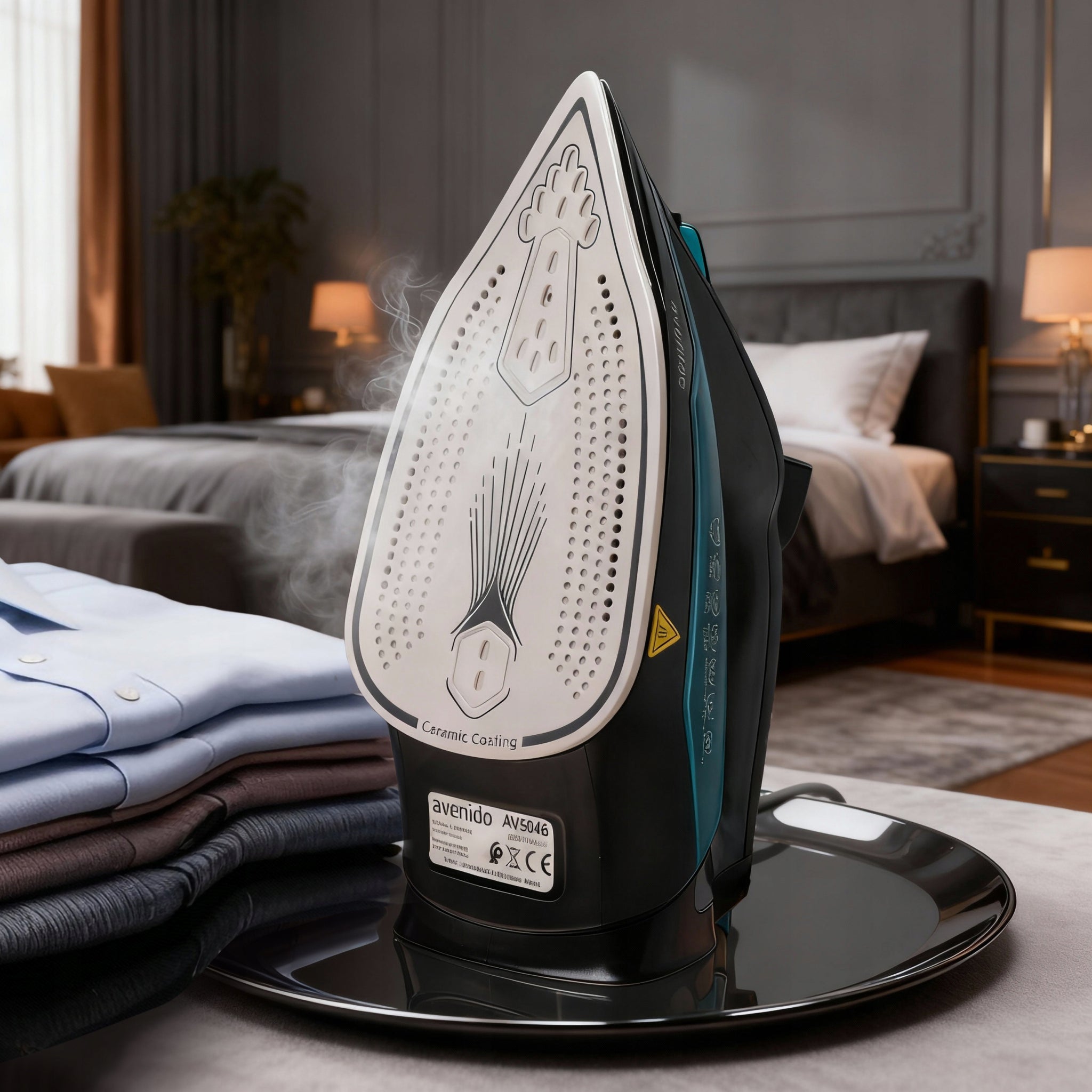 Rankinis garų lygintuvas, galingas 3000W, Strażak, vertikalus lyginimas, ANTI-CALC