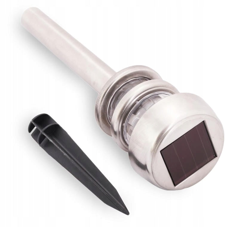 Rinkinys 4 saulės šviestuvų su sutemų jutikliu, įsmeigiamas į žemę