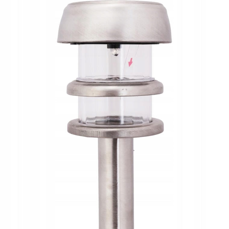 Rinkinys 4 saulės šviestuvų su sutemų jutikliu, įsmeigiamas į žemę