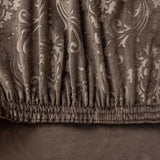 4 VNT. VELIŪRINĖ KĖDĖS DĖKLŲ KOMPLEKTAS UNIVERSALUS KĖDĖMS OEKO TEX RUDOS SPALVOS