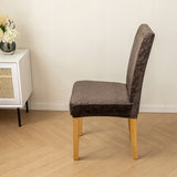 4 VNT. VELIŪRINĖ KĖDĖS DĖKLŲ KOMPLEKTAS UNIVERSALUS KĖDĖMS OEKO TEX RUDOS SPALVOS