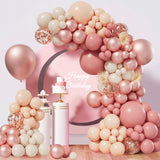 ROŽINIŲ BALIONŲ RINKINYS KRIKŠTYNOMS, METINĖMS, KŪDIKIO VAKARĖLIUI, MERGAIČIŲ GIRliANDA 102