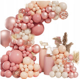 ROŽINIŲ BALIONŲ RINKINYS KRIKŠTYNOMS, METINĖMS, KŪDIKIO VAKARĖLIUI, MERGAIČIŲ GIRliANDA 102