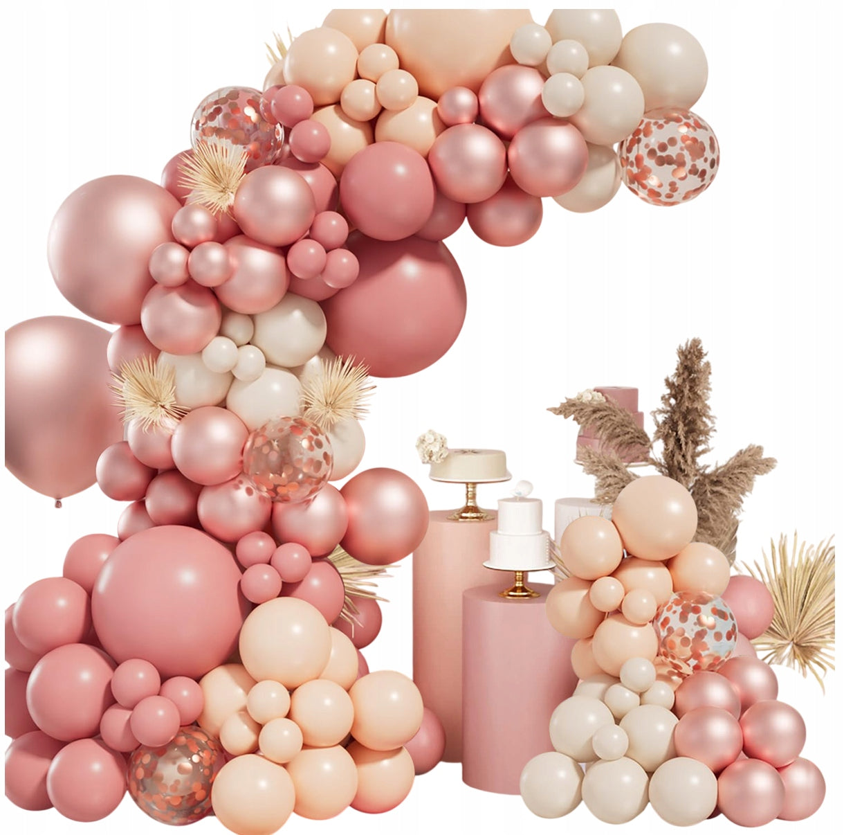 ROŽINIŲ BALIONŲ RINKINYS KRIKŠTYNOMS, METINĖMS, KŪDIKIO VAKARĖLIUI, MERGAIČIŲ GIRliANDA 102