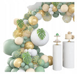 ŽALIAUKŠČIŲ IR AUKSO BALIONŲ RINKINYS BOHO KRIKŠTYNOS METINĖS JŪSŲ VAIKO GIMTADIENIO ŠVENTĖ