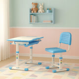 Vaikiško rašomojo stalo ir kėdės rinkinys su REGULIUOJAMAUKŠČIU Spacetronik mėlynas
