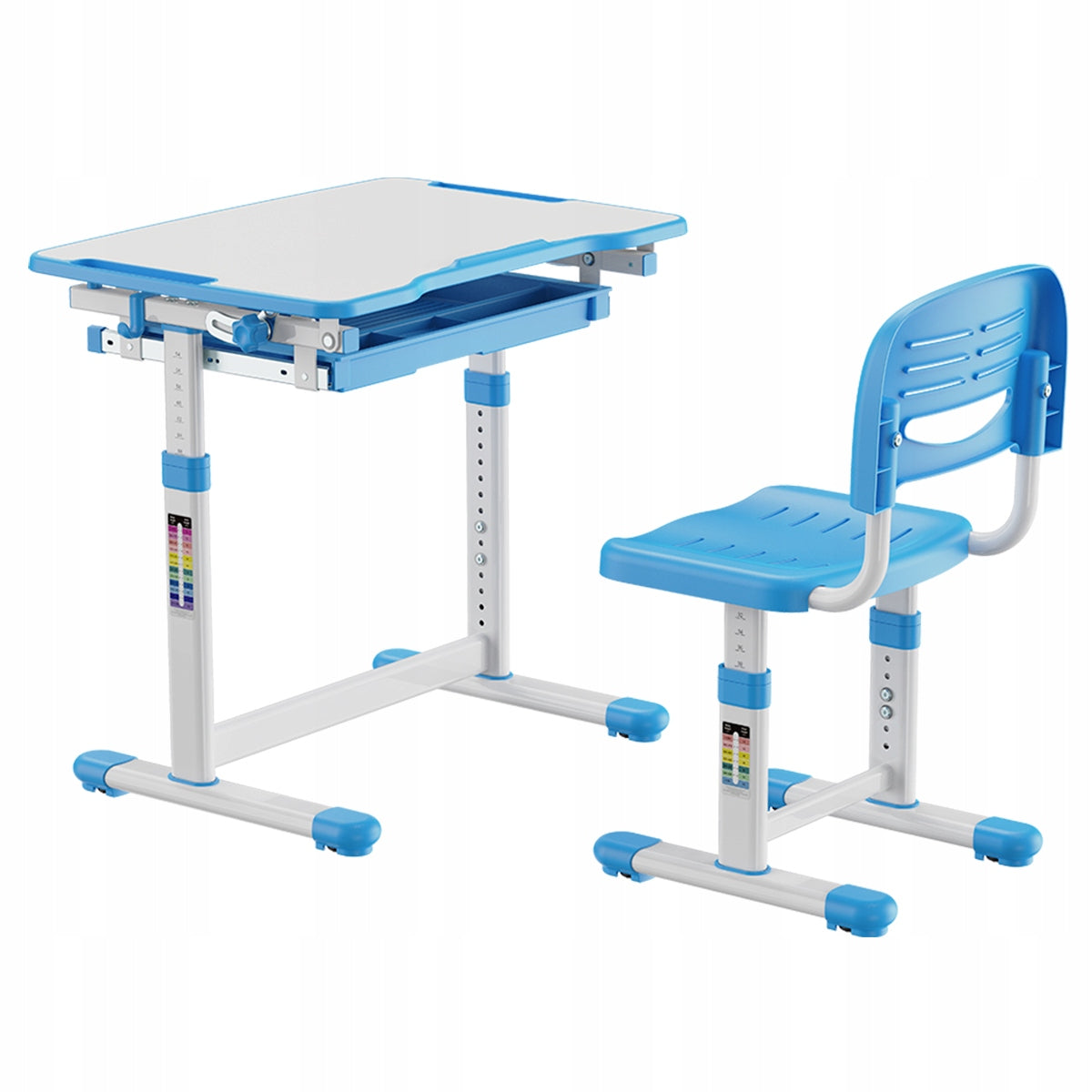 Vaikiško rašomojo stalo ir kėdės rinkinys su REGULIUOJAMAUKŠČIU Spacetronik mėlynas