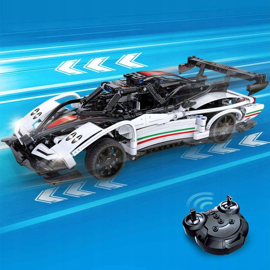 Rinkinys CADA konstruktoriaus Super automobilis, valdomas nuotoliniu būdu RC, 457 el.