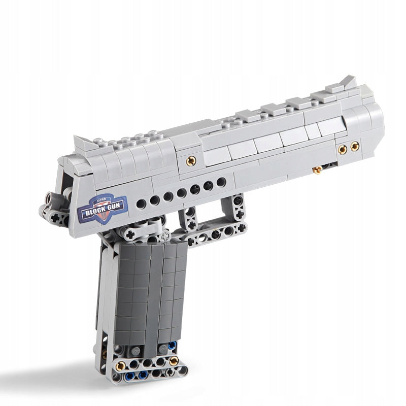 Statybinių kaladėlių rinkinys CADA DESERT EAGLE, pistoletas su 5 kulkomis