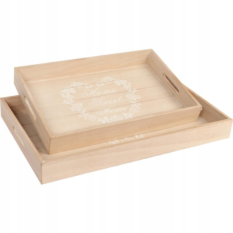 Padėklų rinkinys pusryčiams į lovą, padavėjo padėklas